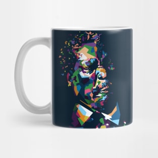 Abstract geometric king of blues in WPAP Mug